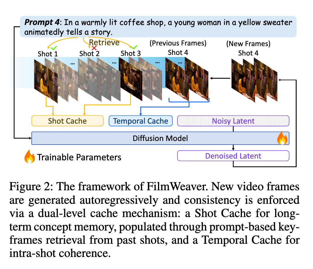 FilmWeaver dual cache
